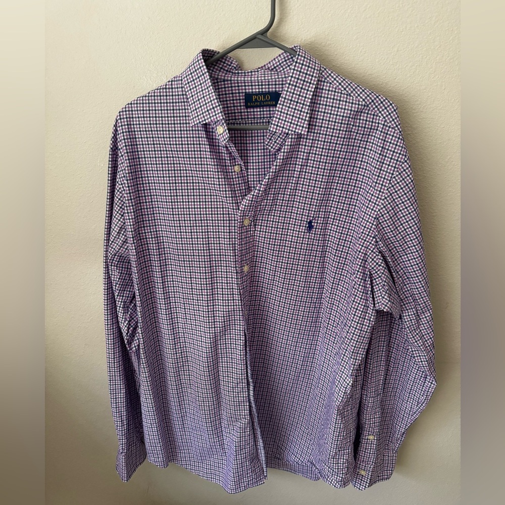 Ralph Lauren log sleeve button up.